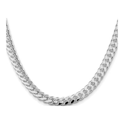 Sterling Silver 7mm Diamond-Cut Domed Curb Chain – view 3