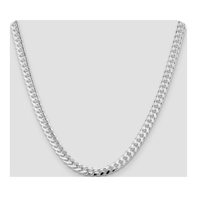 Sterling Silver 7mm Diamond-Cut Domed Curb Chain – view 4