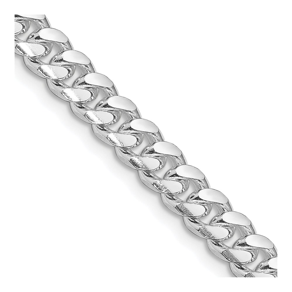 Sterling Silver Domed Curb Chain, 7mm, 26 in