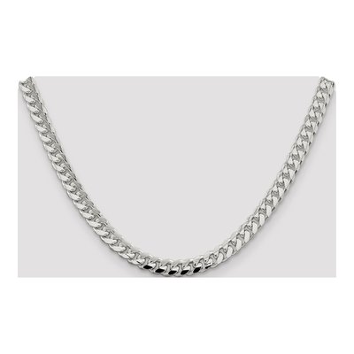 Sterling Silver 7.35mm Diamond-Cut Domed Curb Chain – view 4