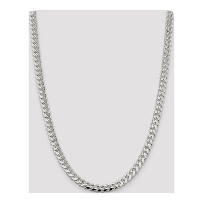 Sterling Silver 7.35mm Diamond-Cut Domed Curb Chain – view 4