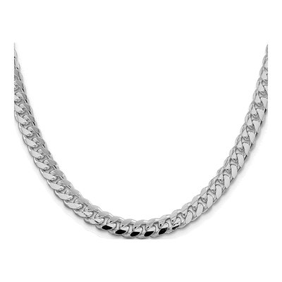 Sterling Silver 7.35mm Diamond-Cut Domed Curb Chain – view 2