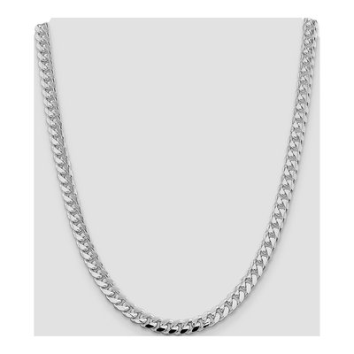 Sterling Silver 7.35mm Diamond-Cut Domed Curb Chain – view 4