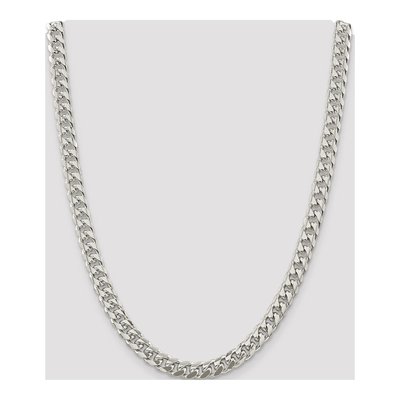 Sterling Silver 8.5mm Diamond-Cut Domed Curb Chain – view 4