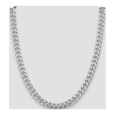 Sterling Silver 8.5mm Diamond-Cut Domed Curb Chain – view 4