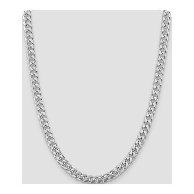 Sterling Silver 8.5mm Diamond-Cut Domed Curb Chain – view 4