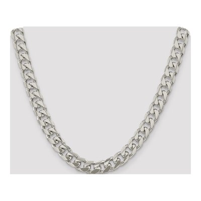Sterling Silver 10.5mm Diamond-Cut Domed Curb Chain – view 4