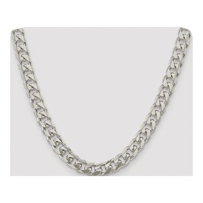 Sterling Silver 10.5mm Diamond-Cut Domed Curb Chain – view 4