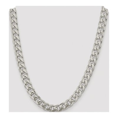 Sterling Silver 10.5mm Diamond-Cut Domed Curb Chain – view 4