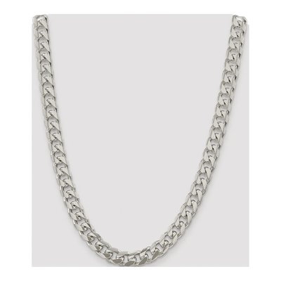 Sterling Silver 10.5mm Diamond-Cut Domed Curb Chain – view 4