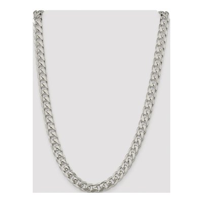 Sterling Silver 10.5mm Diamond-Cut Domed Curb Chain – view 4