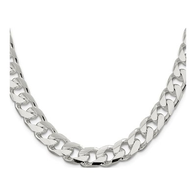 Sterling Silver 11mm Diamond-Cut Domed Curb Chain – view 2