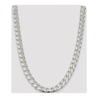 Sterling Silver 11mm Diamond-Cut Domed Curb Chain – view 4