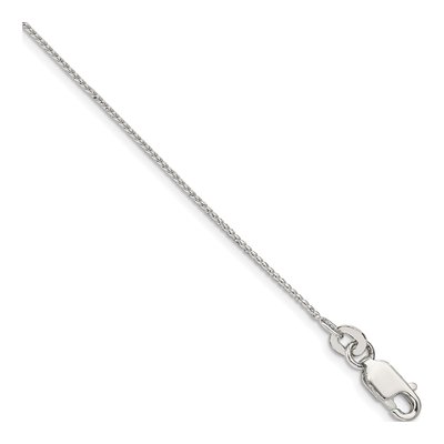 Sterling Silver 0.95mm Round Franco Chain Anklet