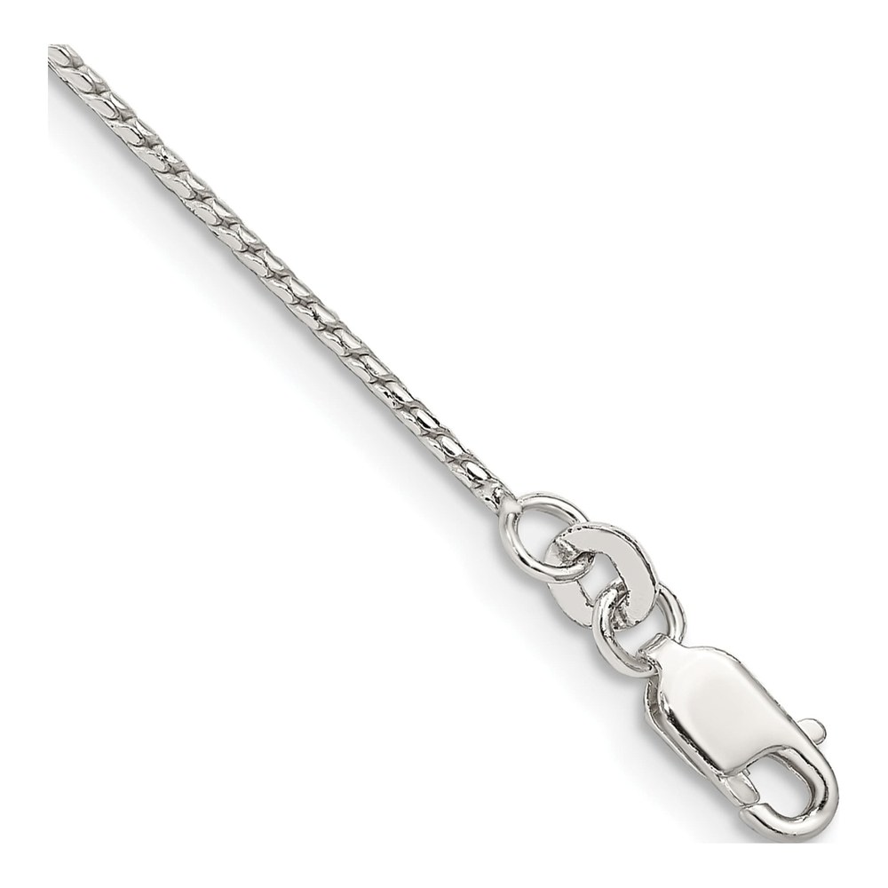 Sterling Silver 1mm Round Franco Chain Anklet