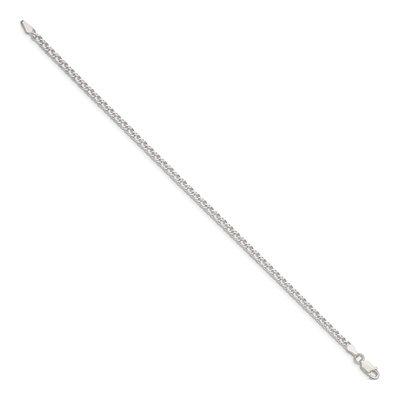 Sterling Silver 3.3mm Rambo Open Link Chain Bracelet – view 2