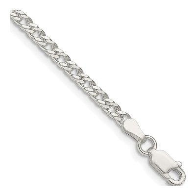 Sterling Silver 3.3mm Rambo Open Link Chain Bracelet