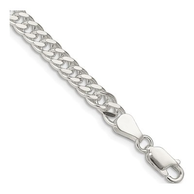 Sterling Silver 5.5mm Rambo Open Link Chain Bracelet