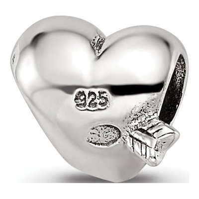 Sterling Silver Kids Heart Bead – view 6