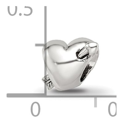 Sterling Silver Kids Heart Bead – view 7
