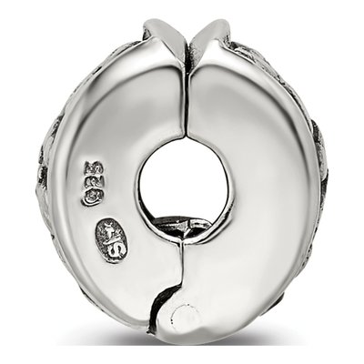Sterling Silver Hinged Floral Clip Bead – view 4