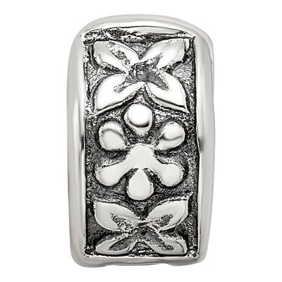 Sterling Silver Hinged Floral Clip Bead – view 6