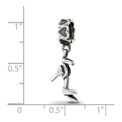 Sterling Silver High Heel Shoe Dangle Bead – view 5