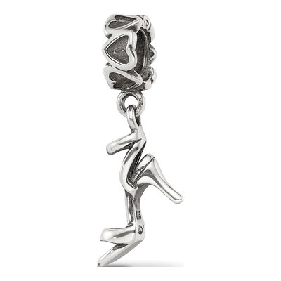 Sterling Silver High Heel Shoe Dangle Bead – view 7