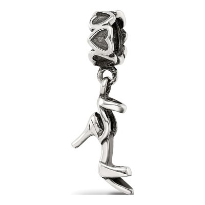 Sterling Silver High Heel Shoe Dangle Bead