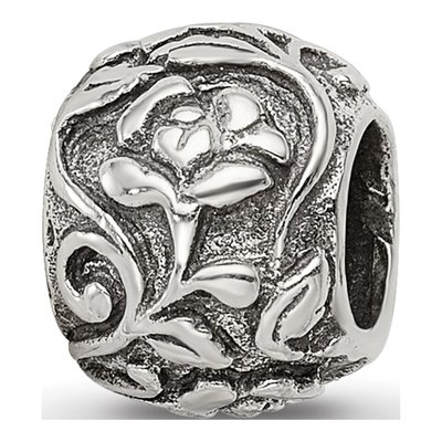 Sterling Silver Floral Bead