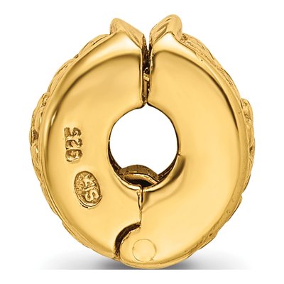 Gold-Plated Sterling Silver Floral Clip Bead – view 4