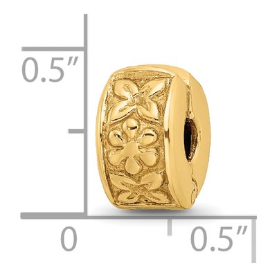 Gold-Plated Sterling Silver Floral Clip Bead – view 5