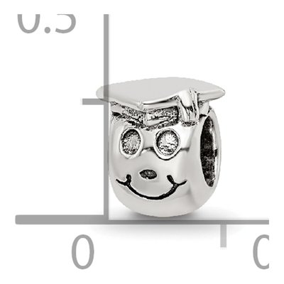 Sterling Silver Kids Happy Graduate Bead – view 6