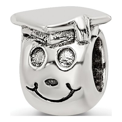 Sterling Silver Kids Happy Graduate Bead