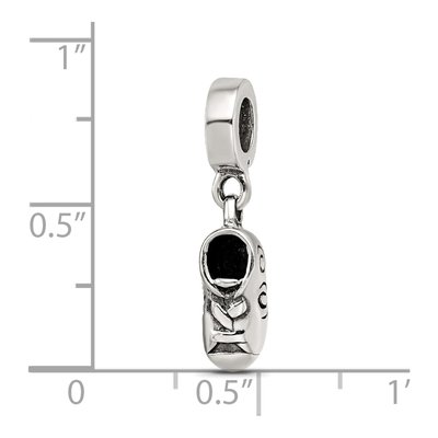 Sterling Silver Baby Shoe Dangle Bead – view 6