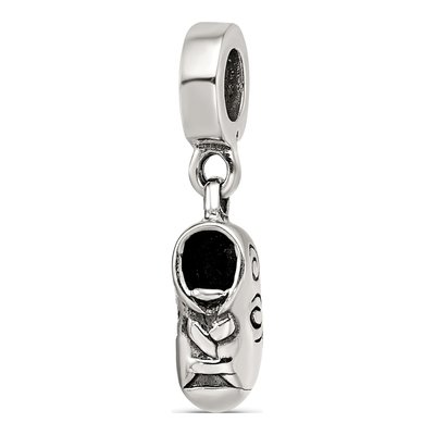 Sterling Silver Baby Shoe Dangle Bead