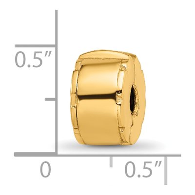 Gold-Plated Sterling Silver Hinged Clip Bead – view 6
