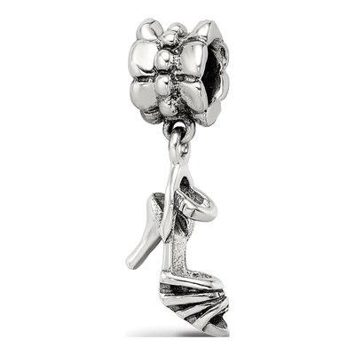 Sterling Silver High Heel Shoe Dangle Bead