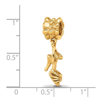 Gold-Plated Sterling Silver High Heel Shoe Dangle Bead – view 5
