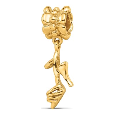 Gold-Plated Sterling Silver High Heel Shoe Dangle Bead – view 7