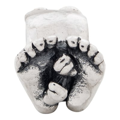 Sterling Silver Big Little Feet Bead – view 4