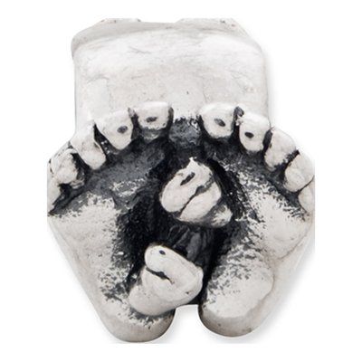 Sterling Silver Big Little Feet Bead – view 5