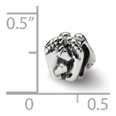 Sterling Silver Big Little Feet Bead – view 6