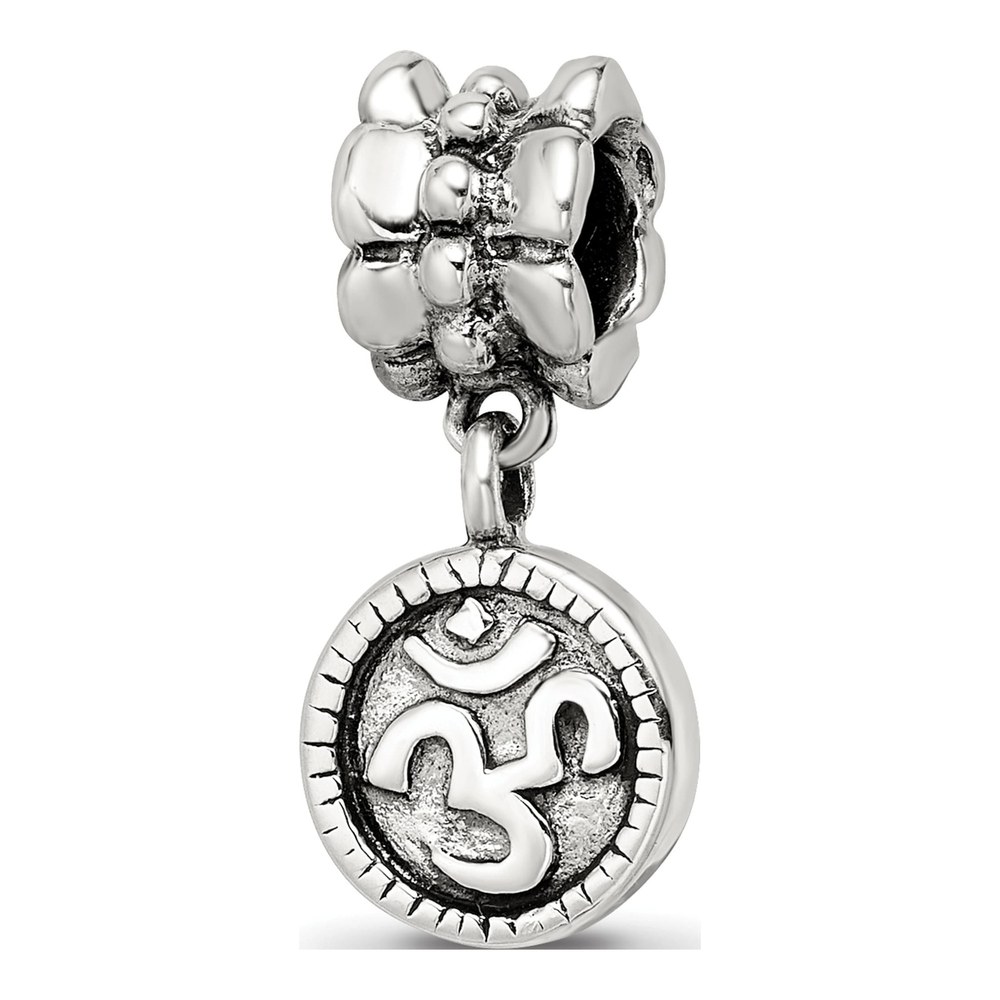 Sterling Silver Om Symbol Dangle Bead