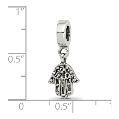 Sterling Silver Hamsa Dangle Bead – view 6