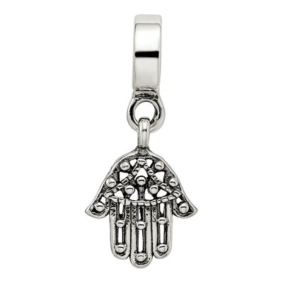 Sterling Silver Hamsa Dangle Bead – view 7