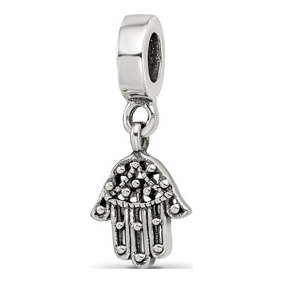 Sterling Silver Hamsa Dangle Bead