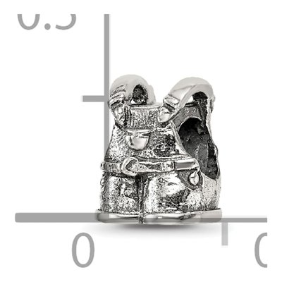 Sterling Silver Kids Overalls Bead – view 6
