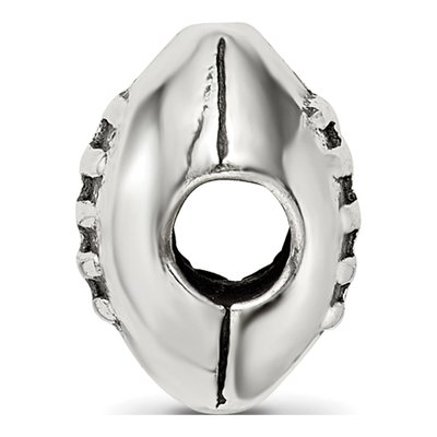 Sterling Silver Kids Football Bead – view 4