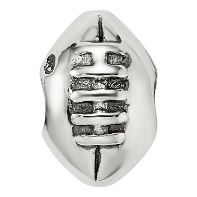 Sterling Silver Kids Football Bead – view 5